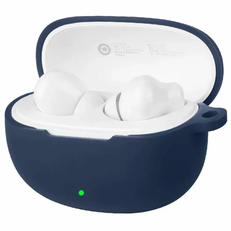 Funda de silicona para auriculares iQOO TWS 5i, funda protectora a prueba de golpes y caídas con hebilla redonda - Verde Matcha