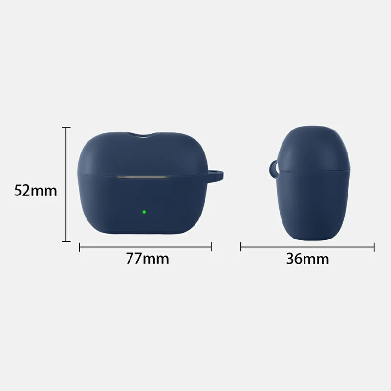 For Sennheiser ACCENTUM Clip Silicone Case Shockproof Scratch Resistant Earphone Cover with Hanging Buckle - White