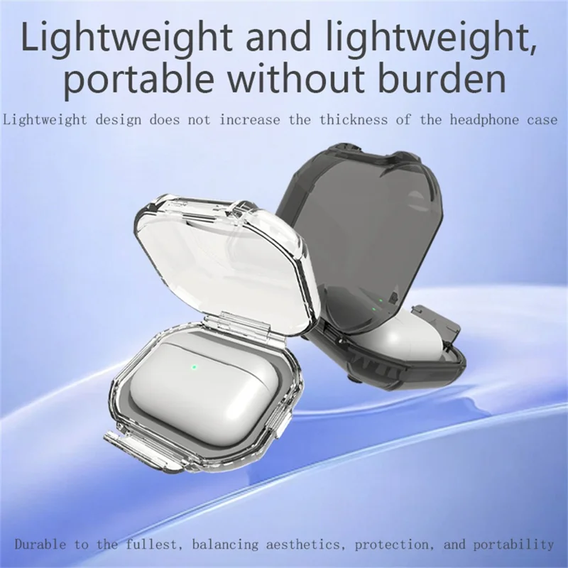 Protective Case for AirPods Pro 3 / Pro 2 / Pro / AirPods 4 / 3 , Hard PC Magnetic Waterproof Shockproof Cover - Transparent Orange