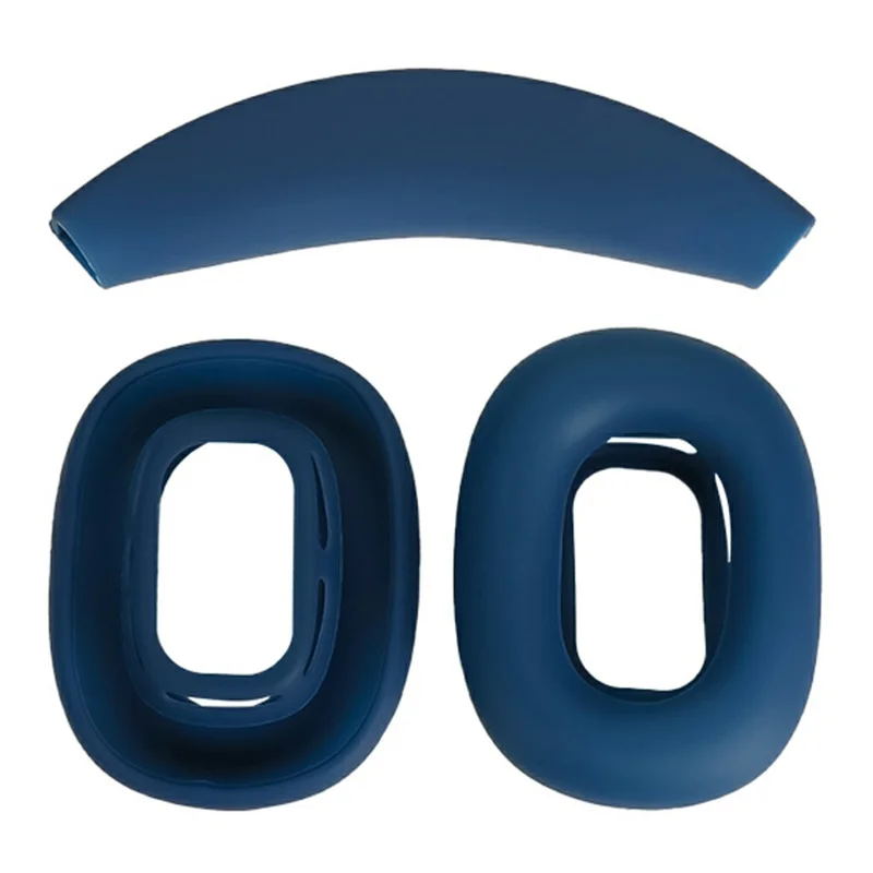 For Nothing Headphone (a) 2Pcs Ear Pad Silicone Case Protective Cover with Headband Sleeve - Dark Blue
