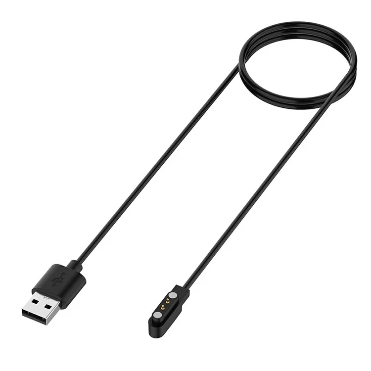 1.2m Cable de Carga Magnética Portátil de Cable de Carga Inteligente de Watch de 1.2m Para Oppo Watch Free/ticwatch GTH - Negro