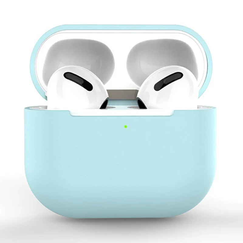 For AirPods 3 Silicone Case Shockproof Precise Cutouts Earphone Protective Cover - Baby Blue