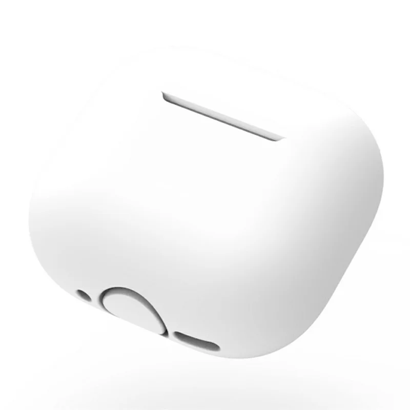 Siliconen hoesje voor AirPods 4, stootvast, met precieze uitsparingen, beschermhoesje voor oordopjes - Wit