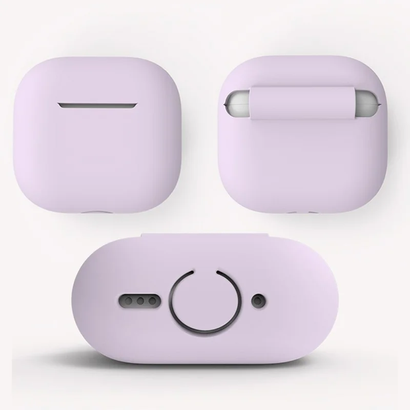 Siliconen hoesje voor AirPods 4, stootvast, met precieze uitsparingen, beschermhoesje voor oordopjes - Wit