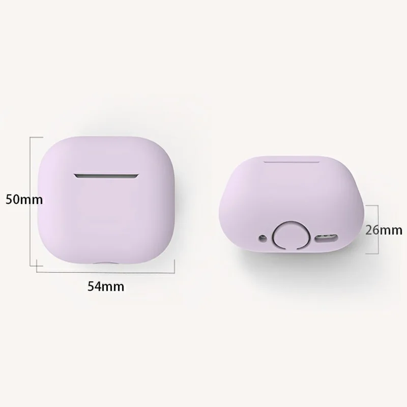 Siliconen hoesje voor AirPods 4, stootvast, met precieze uitsparingen, beschermhoesje voor oordopjes - Wit