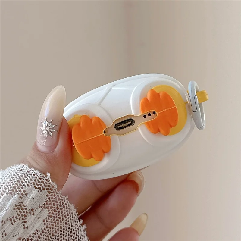 Für AirPods Pro 2 / Pro Hülle Niedliches kleines gelbes Hühnchen-Design Schutzhülle aus Silikon mit Anhängering