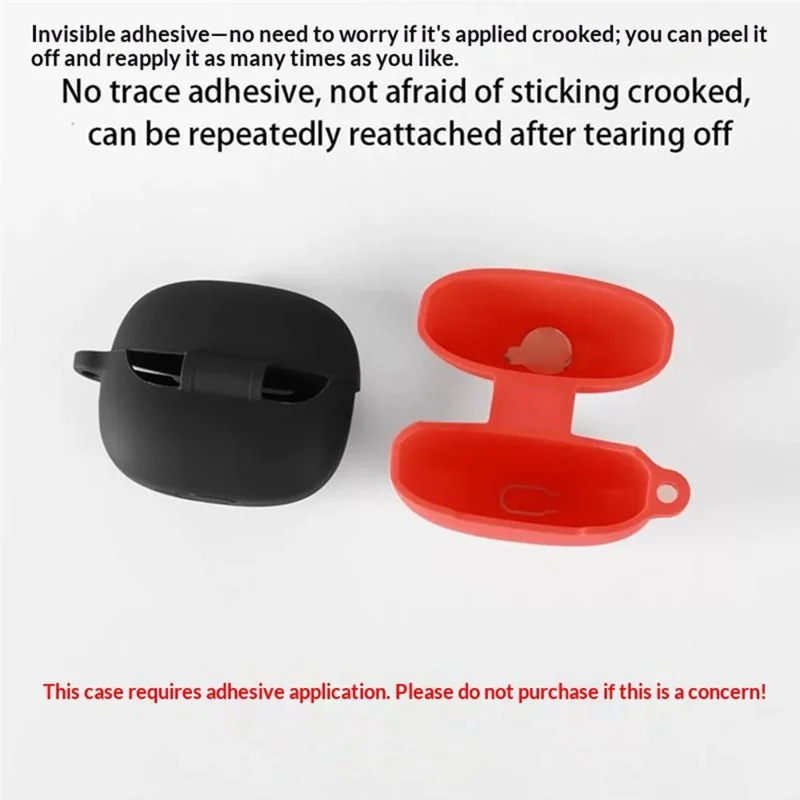 For OnePlus Nord Buds 4 Silicone Case Wireless Earbuds Protective Cover with Anti-Lost Buckle - Dark Blue