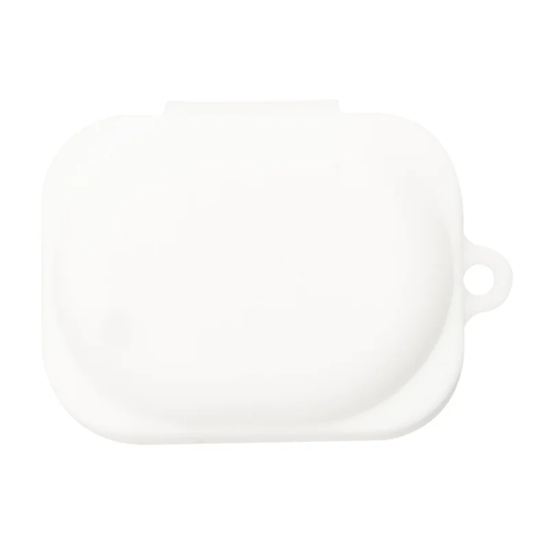 For Nothing Ear (3a) Silicone Case Wireless Earbuds Protective Cover with Anti-Lost Buckle - White