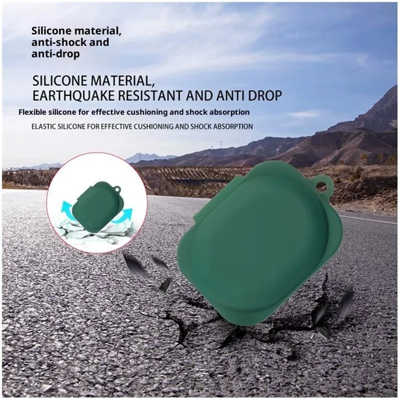 For Nothing Ear (3a) Silicone Case Wireless Earbuds Protective Cover with Anti-Lost Buckle - White