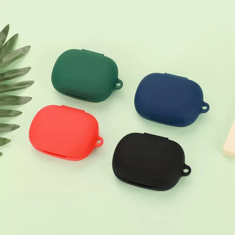 For Edifier A6 Silicone Case Wireless Earbuds Protective Cover with Anti-Lost Buckle - Blackish Green