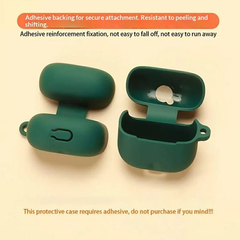 For Anker Soundcore P42i Silicone Earphone Case Shockproof Cover with Hanging Buckle - Dark Blue