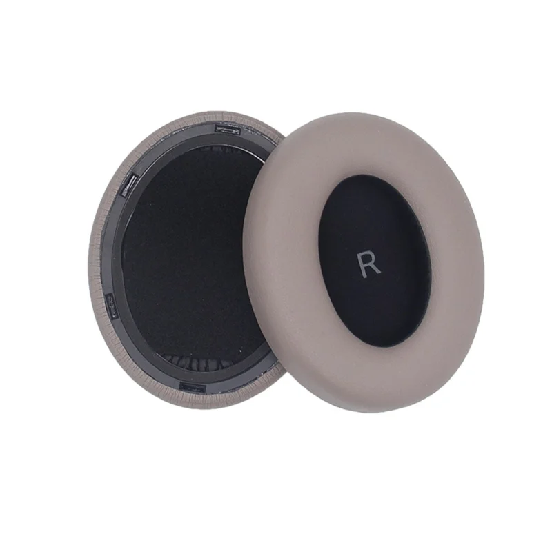 1 Pair Replacement Earpads for Sennheiser Momentum 5 Headphone Protein Leather Ear Cushions with Removal Tool - Brown