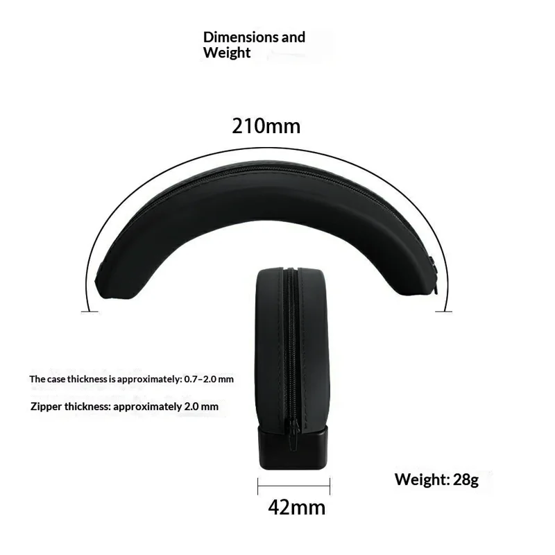 JZF-672 Headphone Silicone Case Set For HyperX Cloud III  /  II  /  Alpha  /  Core Headband Cover and Earpads Caps - Black