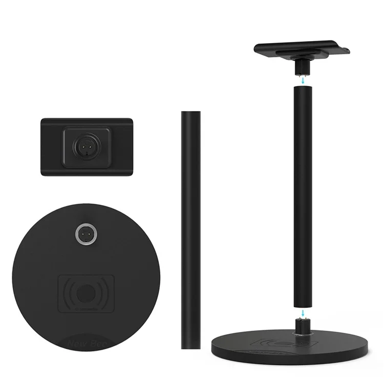 NEW BEE NB-Z2 2 in 1 Anti-slip Headset Holder Stand Mobile Phone Wireless Charger - Black