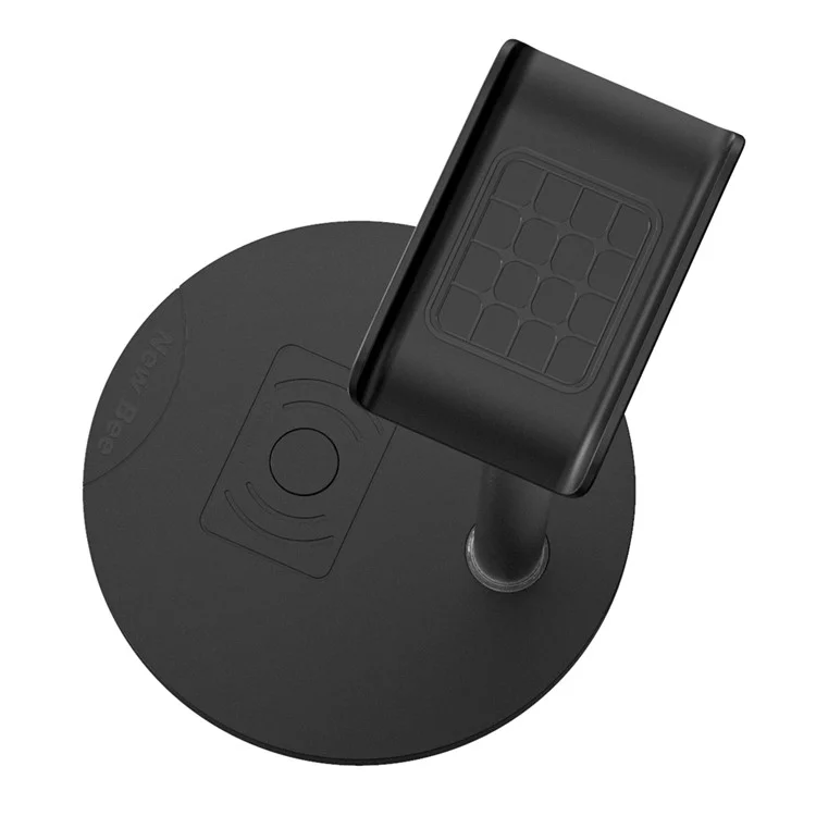 Nuovo BEE NB-Z2 2 in 1 Supporto Per Cuffie Antiscivolo Per Telefono Cellulare Caricabatterie Wireless - Nero