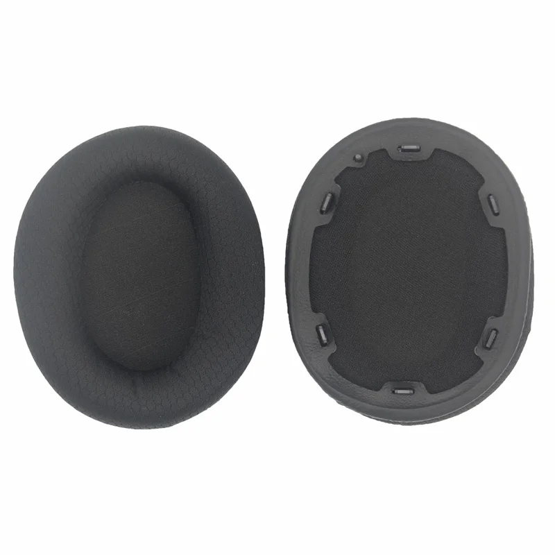 JZF-676 1 Pair For Sony INZONE H5 Headphone Ear Pads Mesh Fabric + Sponge Replacement Earpad Covers - Black