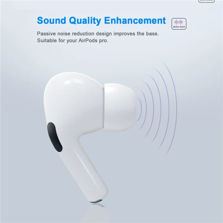 NEW BEE 6 Pairs S/M/L Noise Blocking In-ear Ear Tips Soft Silicone Earbuds Caps with Storage Box for Apple AirPods Pro