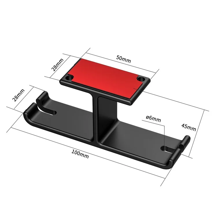 Neue Bienen -doppelhaken Aluminiumlegierung Headset Hanger Kabel Organizer Lagerregal - Schwarz