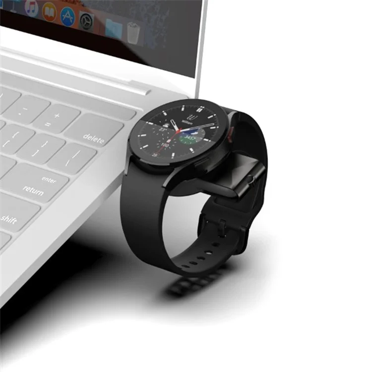 Carregador Sem Fio Rápido Magnético 2 em 1 USB+Type-C T304-S para Samsung Galaxy Watch 3 4/Galaxy Watch Active 1 2