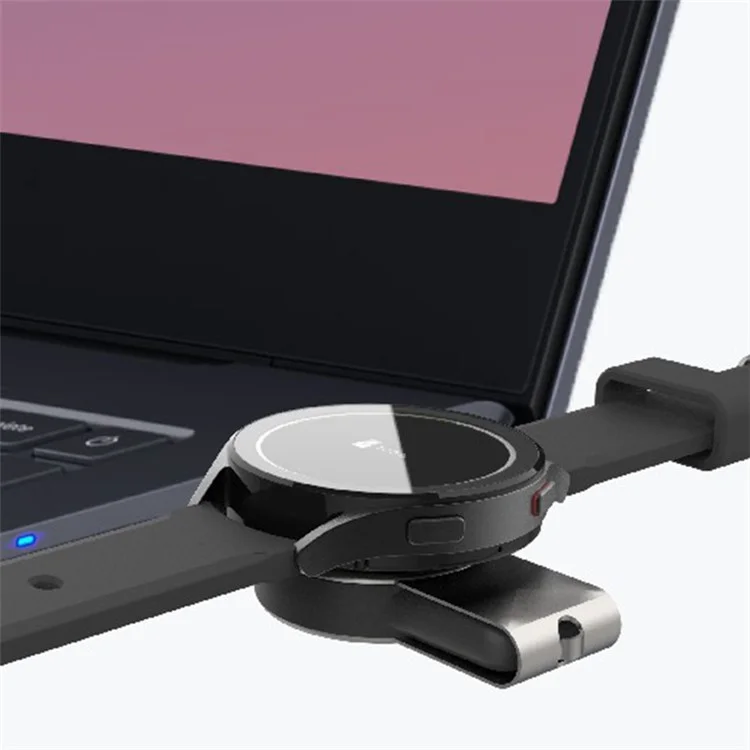 Carregador Sem Fio Rápido Magnético 2 em 1 USB+Type-C T304-S para Samsung Galaxy Watch 3 4/Galaxy Watch Active 1 2