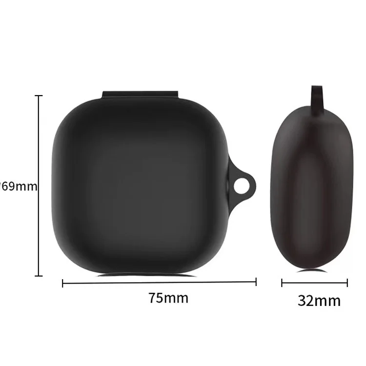 Capa de Silicone Protetora Completa a Prova de Choque Portátil com Chaveiro para Beats Fit Pro - Vermelho