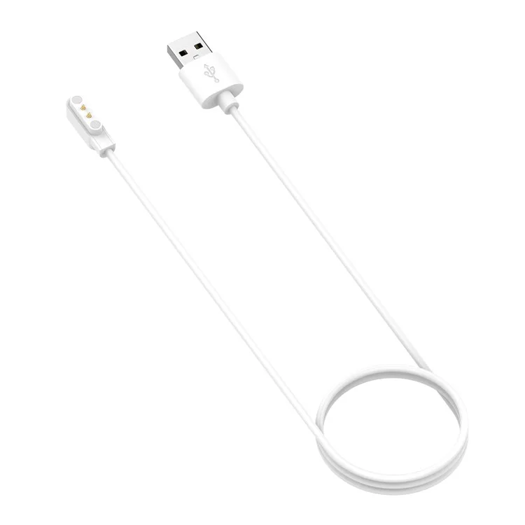 Adaptador De Cargador De Muelle De Reloj Inteligente Cable De Carga USB Para Ruido Colorfit Pro 3/2 / Ultra / Bote Watch XTEND - Blanco