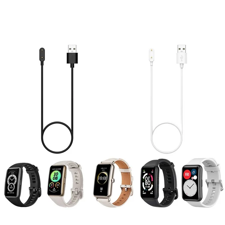 1m USB -ladekabel Smart Watch TPE -ladekabel Für Huawei Uhr Fit 2/uhr Fit Mini/Band 6 Pro/Band 6/Band 7 - Schwarz