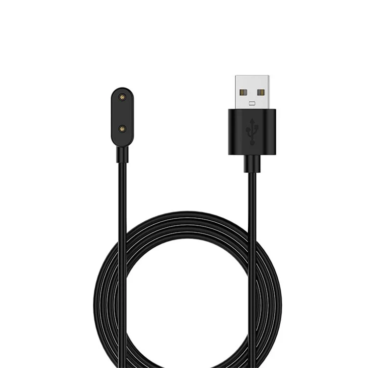 1m USB Charging Cable Smart Watch TPE Charging Cord for Huawei Watch Fit 2/Watch Fit Mini/Band 6 Pro/Band 6/Band 7 - Black