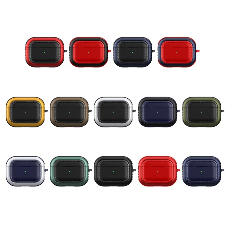 Elegante TPU + PC Anti-Drop Wireless Fone De Ouvido Capa Protetora Para Airpods Pro - Estilo 1.