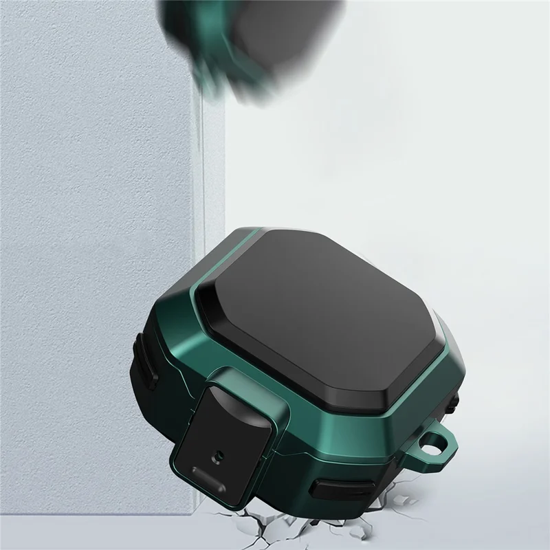 Snap-on Lid Design Anti-drop Wireless Earphone Protective Cover Case with Hanging Buckle for Samsung Galaxy Buds2/Live/Pro - Style 4