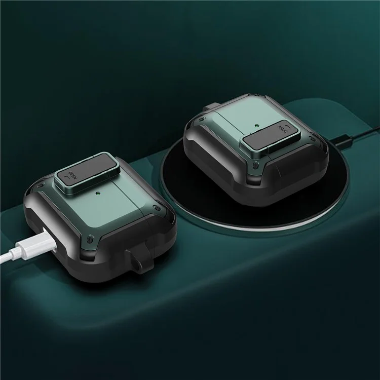 Wireless Earphone Lading Case Hülle Anti-drop Tpu+pc-schutzabdeckung Mit Snap-on Deckel Für AirPods 3 - Stil 1
