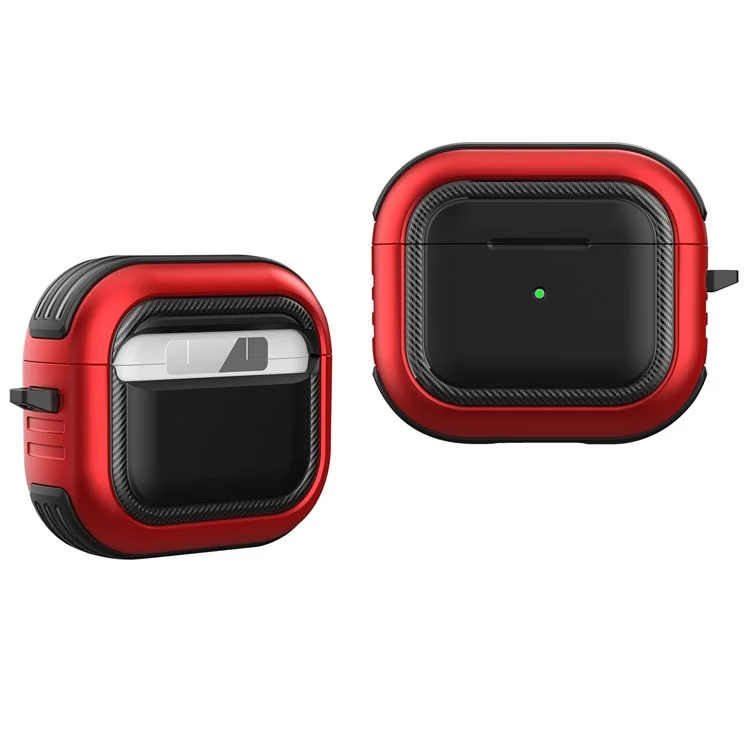 Cubierta de Caja Protectora de pc TPU+PC Con Tarphone de Bluetooth Con Hebilla Colgante Para AirPods 3 - Estilo 1