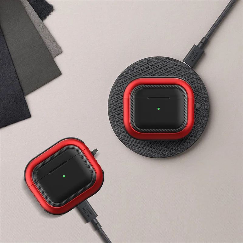 Bluetooth-compatible Earphone Anti-drop TPU+PC Protective Case Cover with Hanging Buckle for AirPods 3 - Style 2