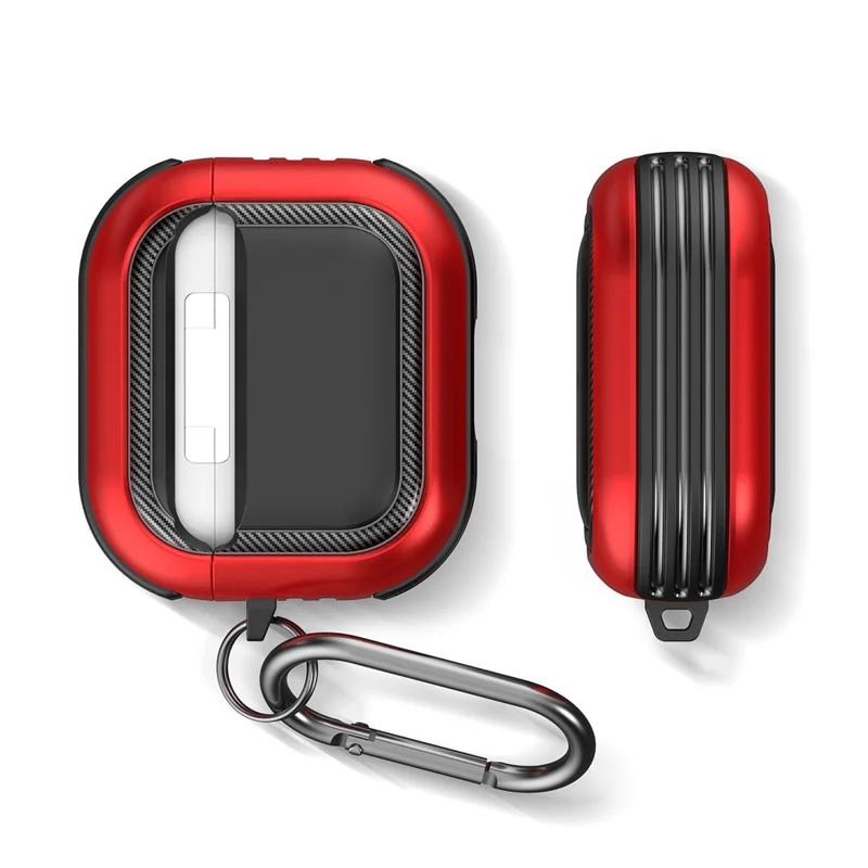 Bluetooth-compatible Earphone Anti-drop TPU+PC Protective Case Cover with Hanging Buckle for AirPods 3 - Style 2