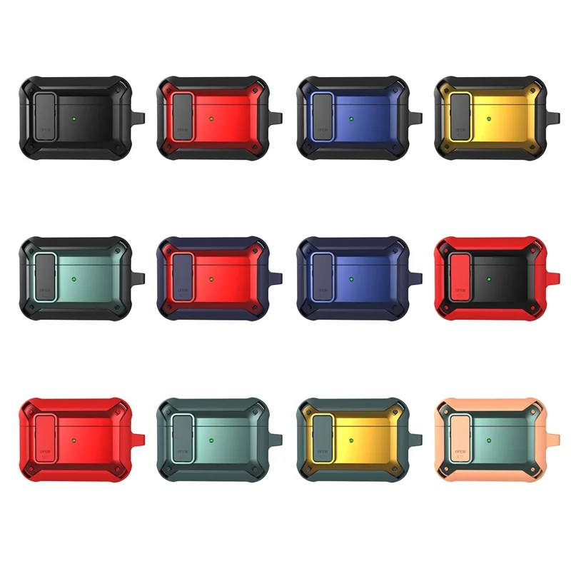 Wireless Earphone Anti-drop TPU+PC Protective Cover Case with Snap-on Lid Design for AirPods Pro - Style 11