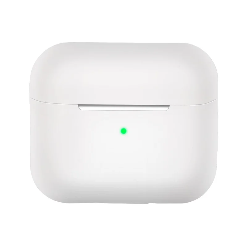 Voor AirPods 3 Effen Kleur Bluetooth-compatibele Oordopjes Siliconen Beschermmantel - Wit