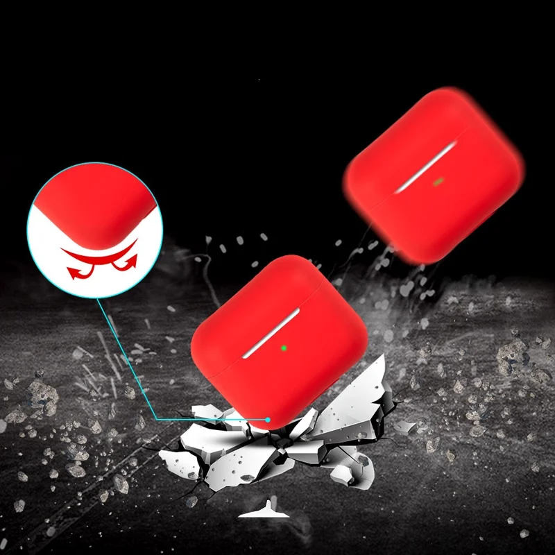 Voor AirPods 3 Effen Kleur Bluetooth-compatibele Oordopjes Siliconen Beschermmantel - Wit