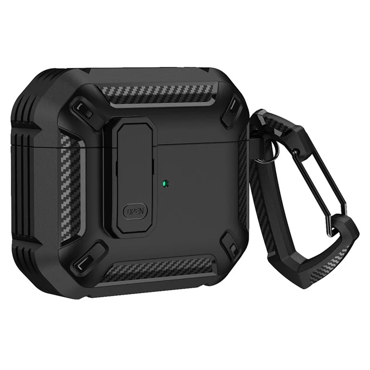 Для Apple AirPods 3 TPU + PC Чехол для зарядки наушников Противоударный защитный чехол с крючком - 1