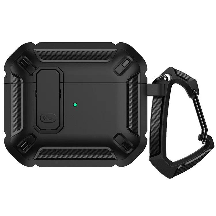 Для Apple AirPods 3 TPU + PC Чехол для зарядки наушников Противоударный защитный чехол с крючком - 1