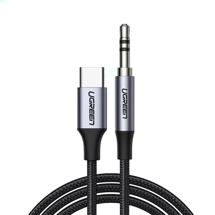 UGREEN 1m Type C to 3.5mm Male Plug AUX Cable Car Stereo Headphone Converter (DAC Chip)