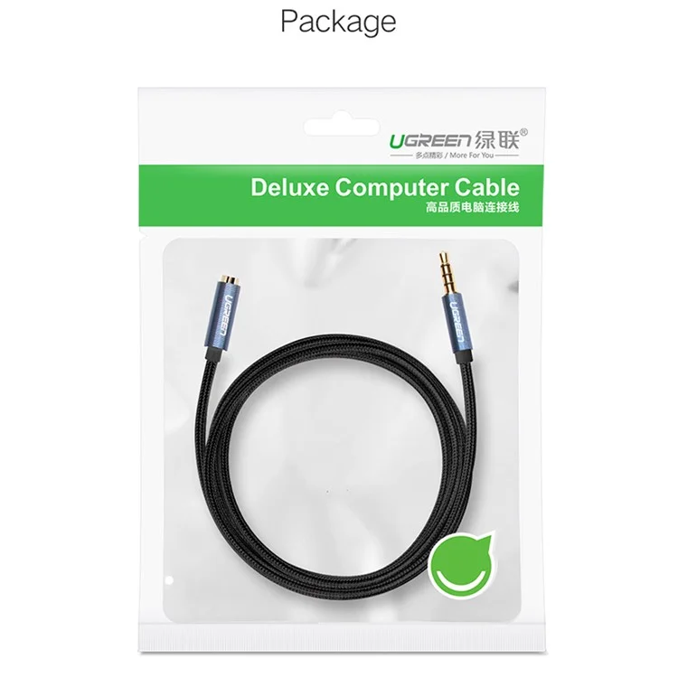 UGREEN 2m 24K Gold-plated 3.5mm Male to Female Audio Extension Cable AUX Cord