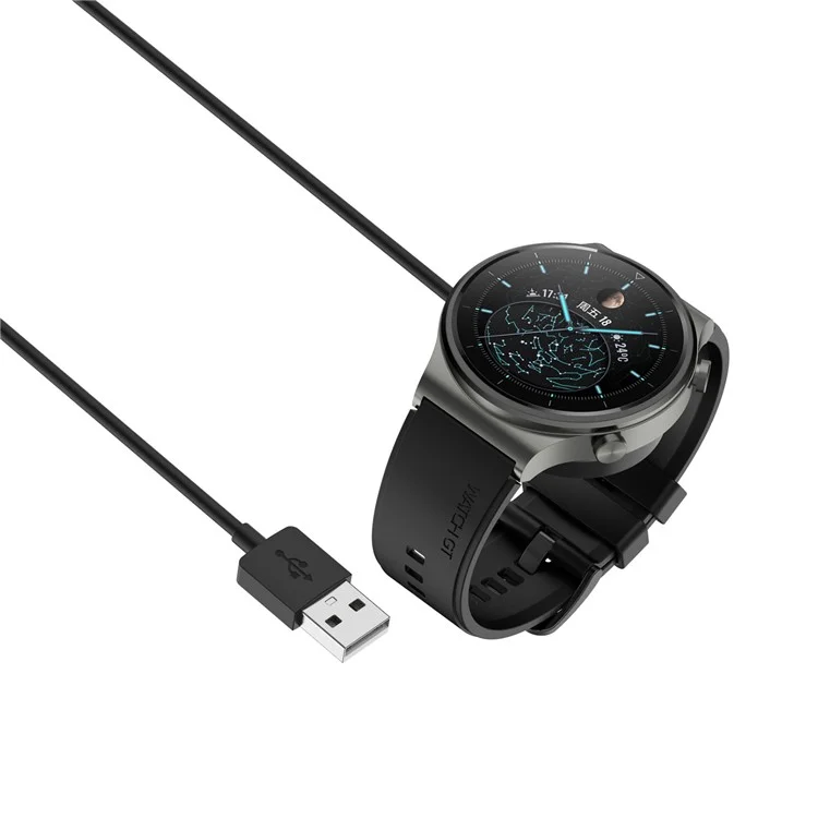 Pour Huawei Watch d / gt Runner / Gt2 Pro Smart Watch Charger Sans Fil de Charge Intégrée Avec Câble - le Noir