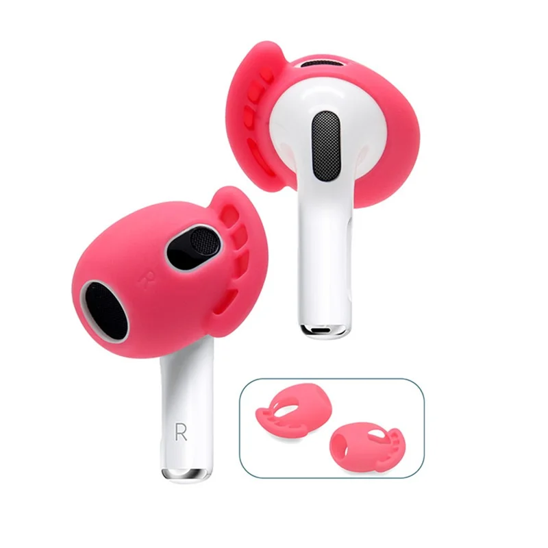 For AirPods 3 (2021) Ear Tips Anti-slip Silicone Earbuds Cover 1Pair In-Ear Wireless Headset Protector - Rose