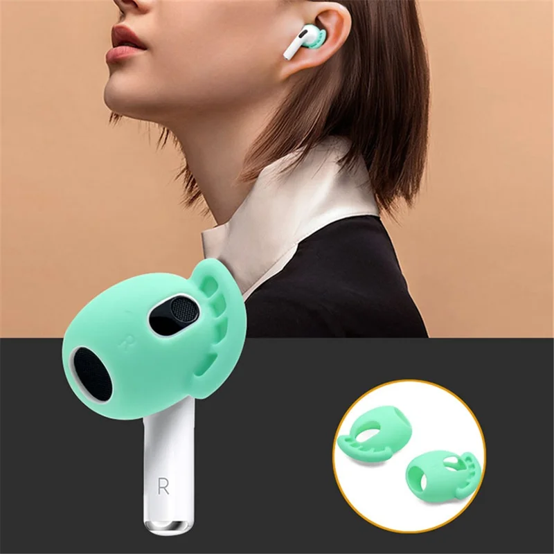 For AirPods 3 (2021) Ear Tips Anti-slip Silicone Earbuds Cover 1Pair In-Ear Wireless Headset Protector - Rose