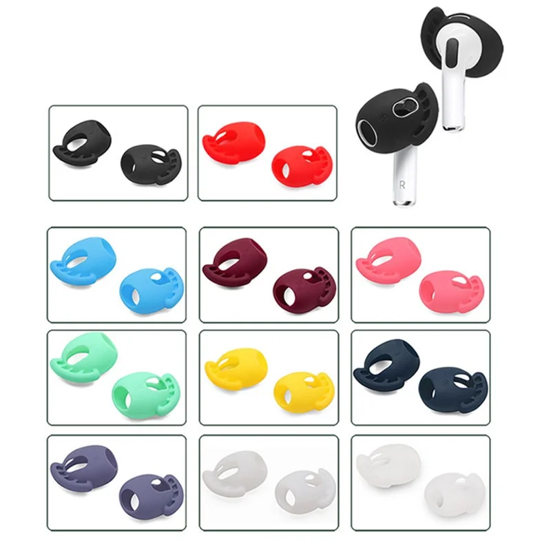 For AirPods 3 (2021) Ear Tips Anti-slip Silicone Earbuds Cover 1Pair In-Ear Wireless Headset Protector - Rose