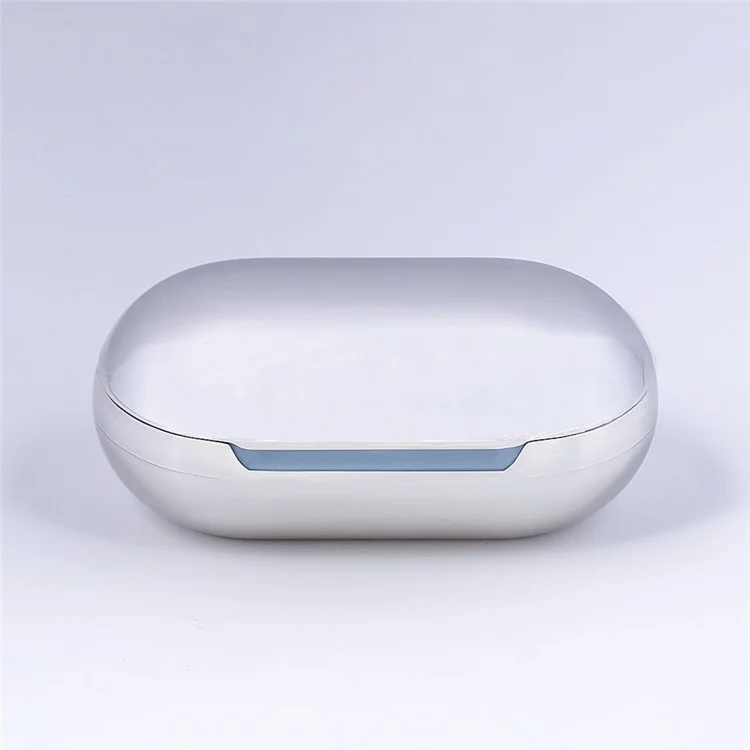 For Samsung Galaxy Buds Electroplating Hard PC Earphone Case Charging Box Protective Cover - Silver