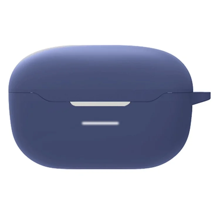 Soft Silicone Earphone Protective Case for JBL ENDURANCE RACE, Headphone Charging Box Cover with Anti-lost Hook - Dark Blue