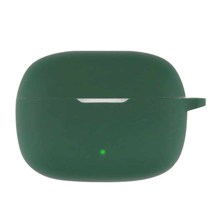 Pour JBL Wave 200 TWS Bluetooth Ecoutphone Protective Case Soft Silicone Headphone Charging Shell Avec Boucle - Vert Noirâtre