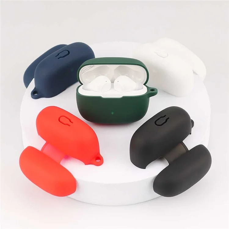 Pour JBL Wave 200 TWS Bluetooth Ecoutphone Protective Case Soft Silicone Headphone Charging Shell Avec Boucle - Vert Noirâtre