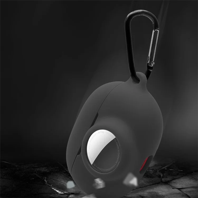 For Beats Studio Buds + AirTag 2 in 1 Protective Case Cover Portable Earbuds Soft Silicone Protector with Keychain - Blue